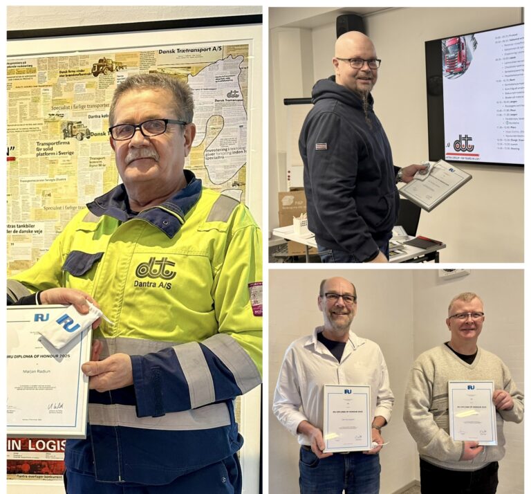 Vejgodstransportorganisationen hædrer chauffører